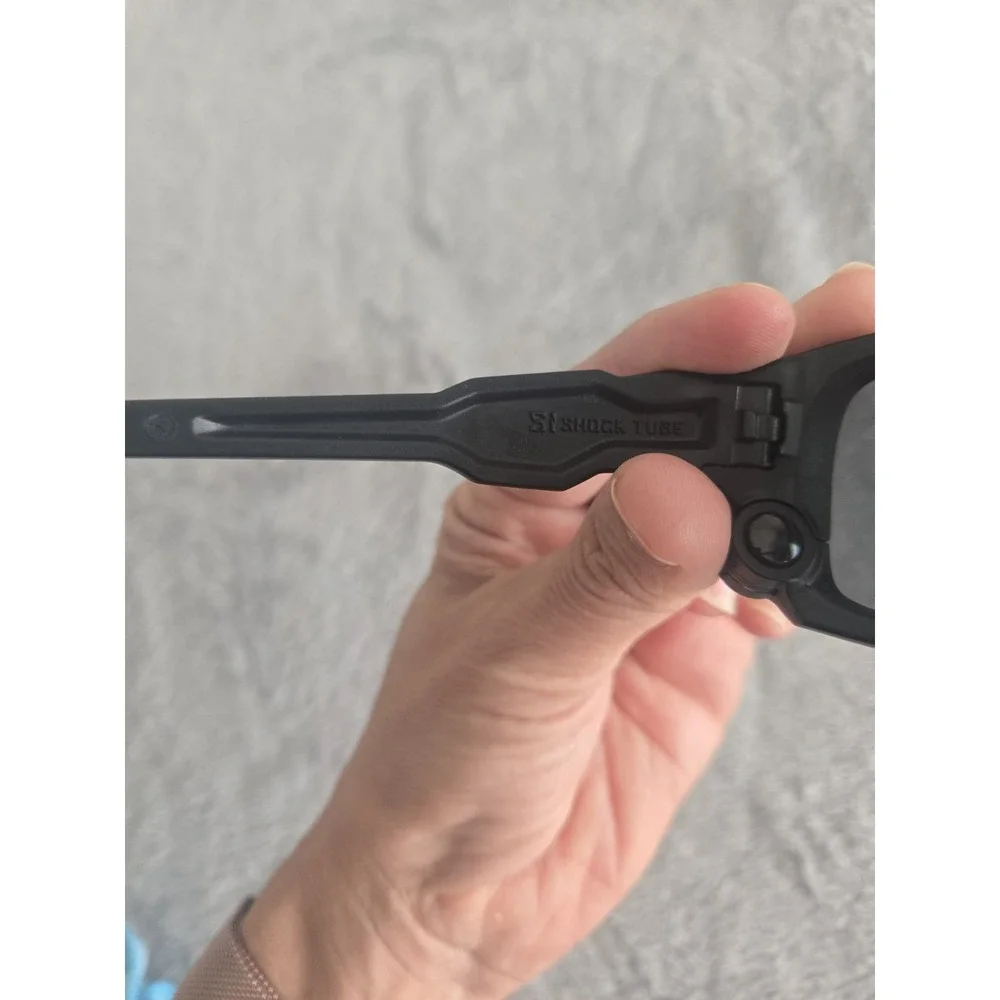 Oakley SHOCKTUBE Matte Black POLARIZED BALLISTIC Grey Sunglass OO9329-09